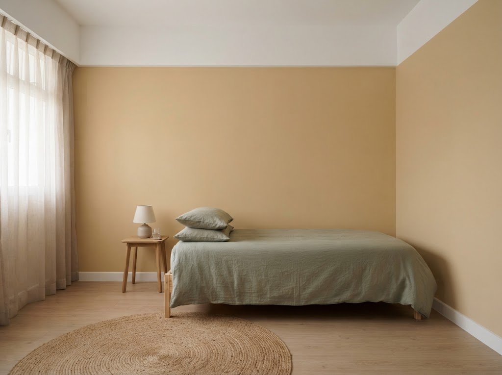 Painted bedroom