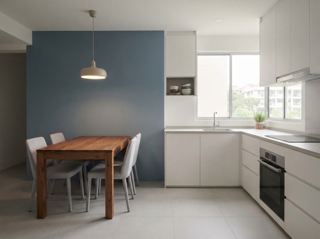 Painted kitchen and dining