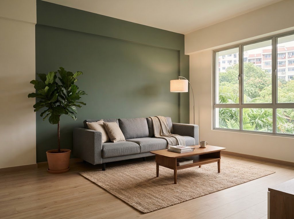 Painted living room